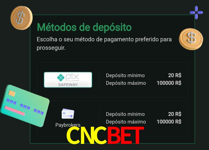 O cassino CNCBET oferece uma grande variedade de métodos de pagamento